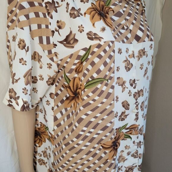 Voir collection multi pattern polyester button down shirt. - Picture 7 of 12